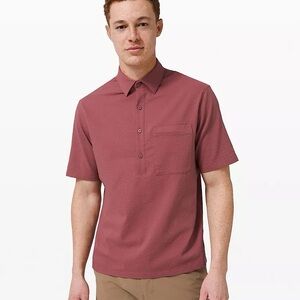 Lululemon Men’s Street Lite Popover Shirt  in Smokey Red M